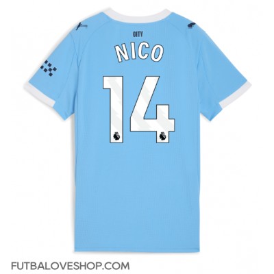 Dres Manchester City Nico Gonzalez #14 Domáci pre Ženy 2025-26 Krátky Rukáv Dres Manchester City Nico Gonzalez #14 Domáci pre Ženy 2025-26 Krátky Rukáv